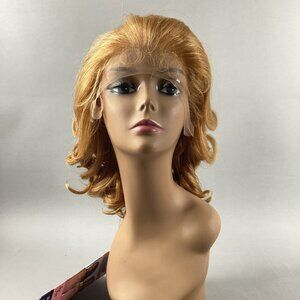 Perfect Hairline Alora Short Curly #Natural Honey Blonde Synthetic Lace Wig